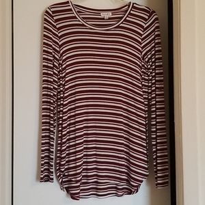 Striped love, fire long sleeve tunic